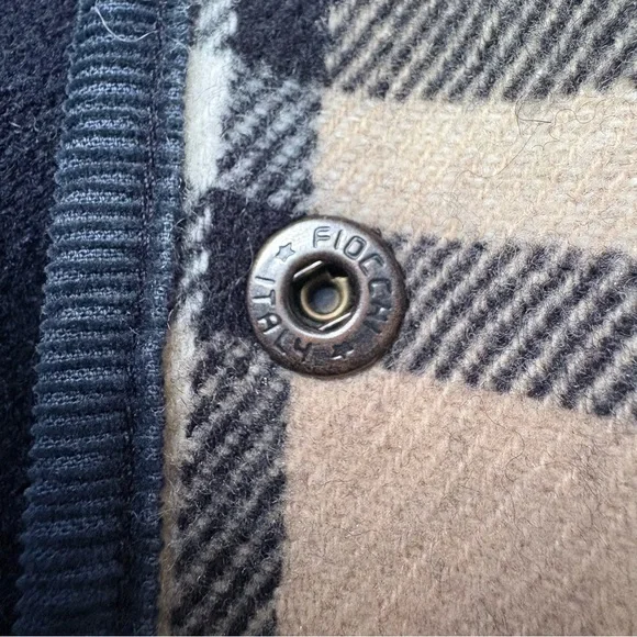 Vintage Burberry Car Coat Womens Sz 18 House Check Blue Hooded Wool Jacket - Picture 7 of 15